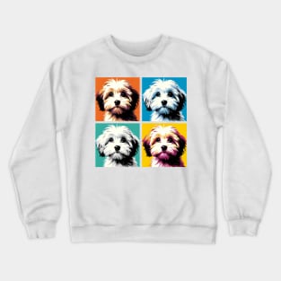 Pop Retro Havanese Art Painting - Cute Puppy Crewneck Sweatshirt